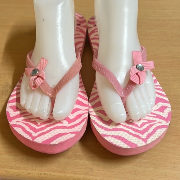 Dana Buckman Pink Zebra Flip Flop 9.5 - Picture 4 of 7